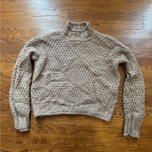 Hippie Rose Textured Knit Sweater in Brown - Picture 1 of 5